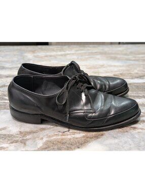 Vintage Walk‑Over Black Leather Oxford Shoes • Men’s 11 EEE